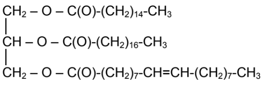 Chemische Strukturformel eines Fettmoleküls